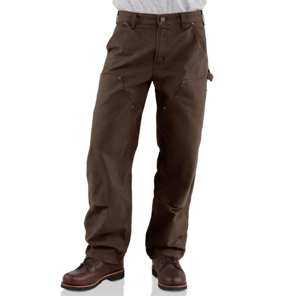 Carhartt Double Front Work Dungaree Washed Duck Pant 33X30